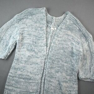 Gap Cardigan Chunky Knit Shaker Women XS Oversized Short Sleeve Open Front